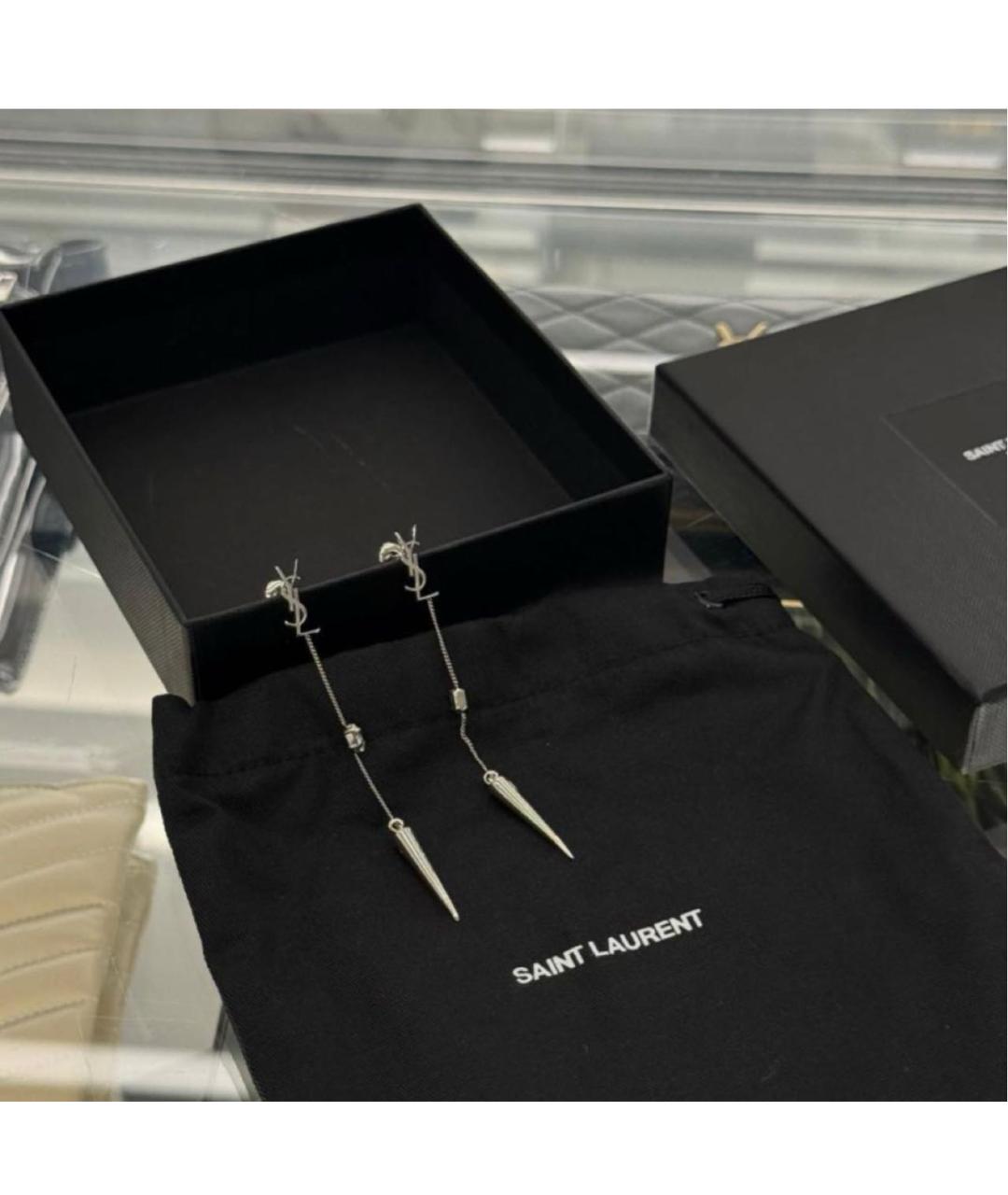 SAINT LAURENT Серебряные серьги, фото 4