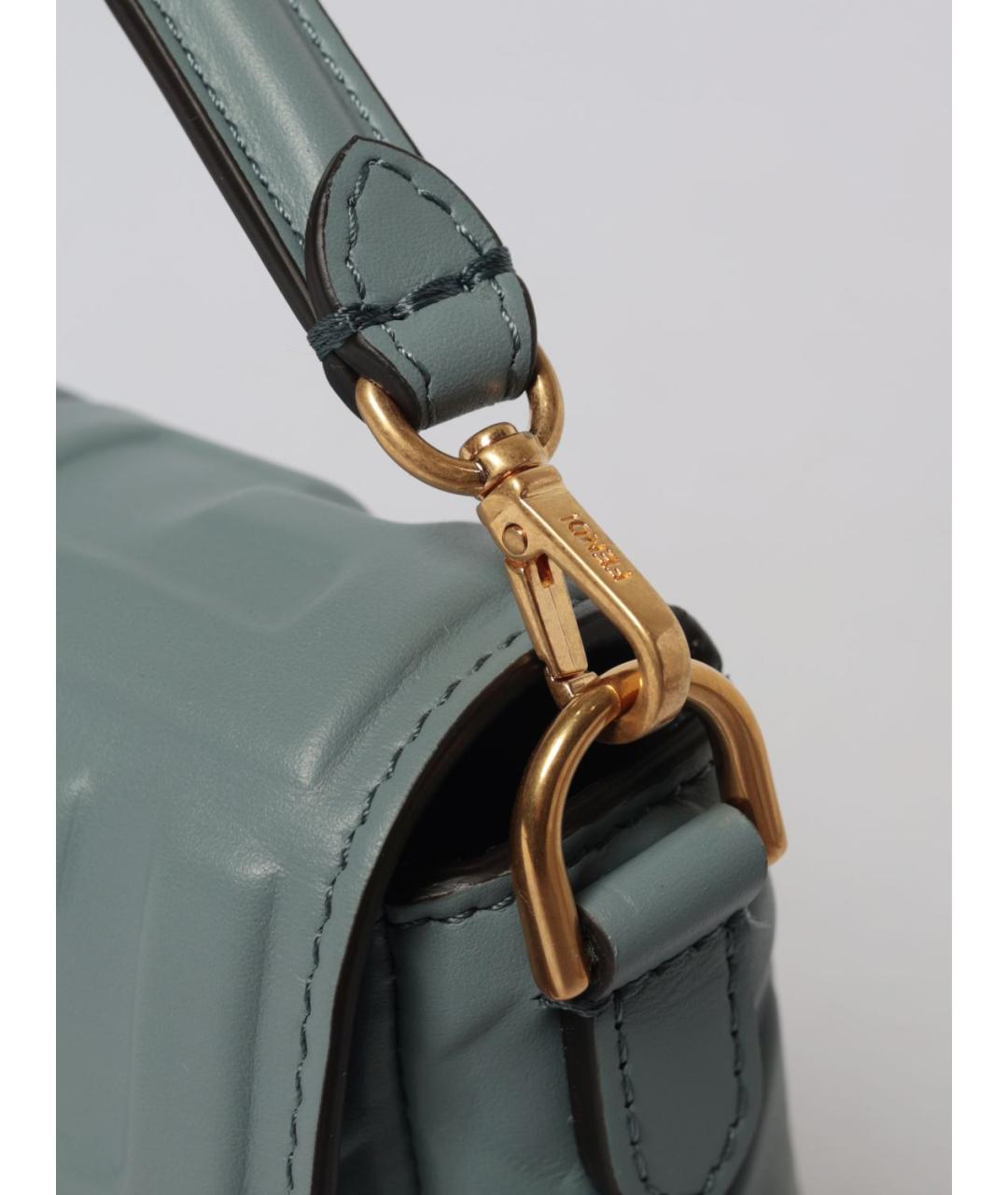 FENDI Голубая кожаная сумка через плечо, фото 4