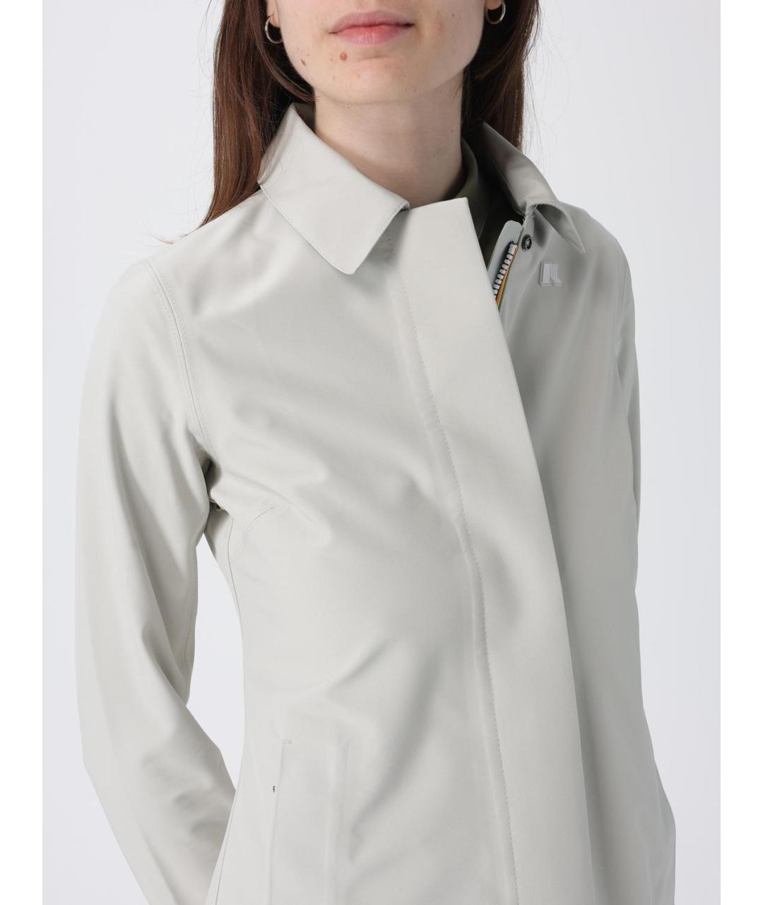 K-WAY Бежевая полиэстеровая куртка, фото 4