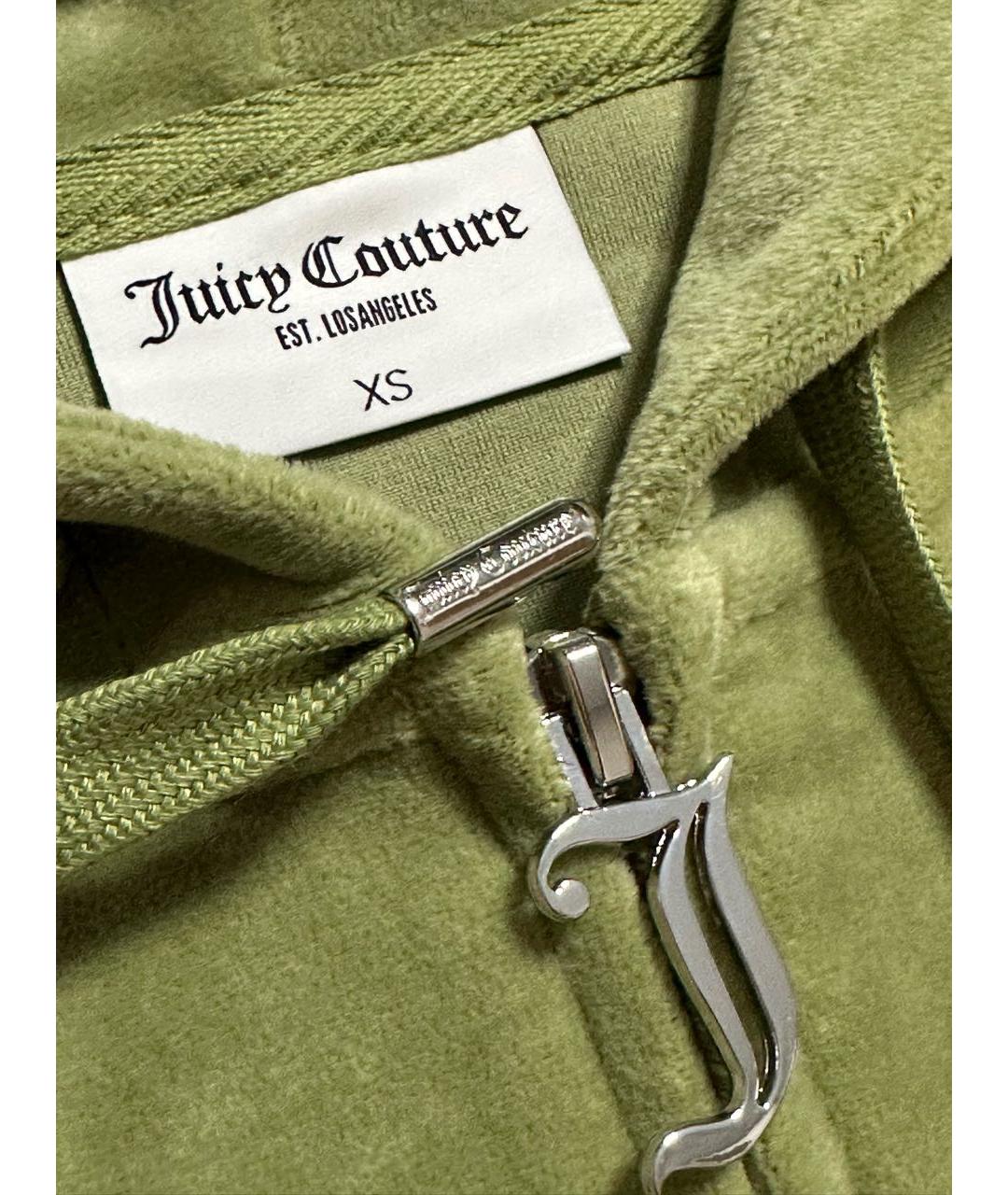 JUICY COUTURE Зеленый велюровый костюм с брюками, фото 7