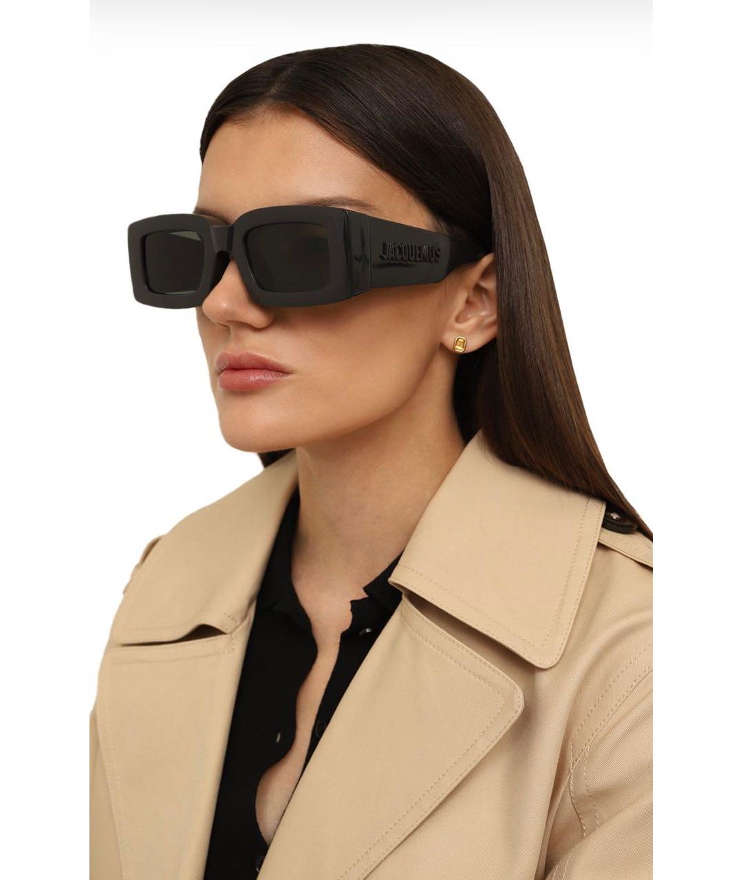 JACQUEMUS Черные пластиковые солнцезащитные очки, фото 2