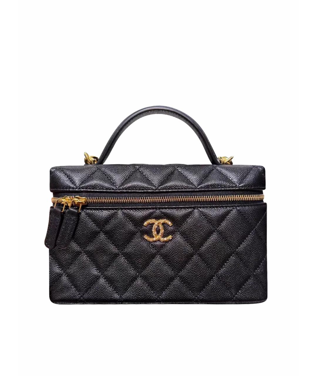 CHANEL Черная кожаная сумка через плечо, фото 1