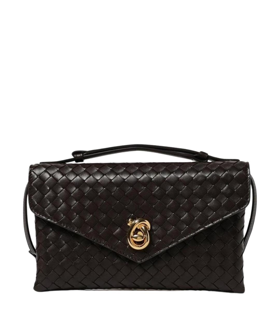 BOTTEGA VENETA Коричневая кожаная сумка через плечо, фото 1