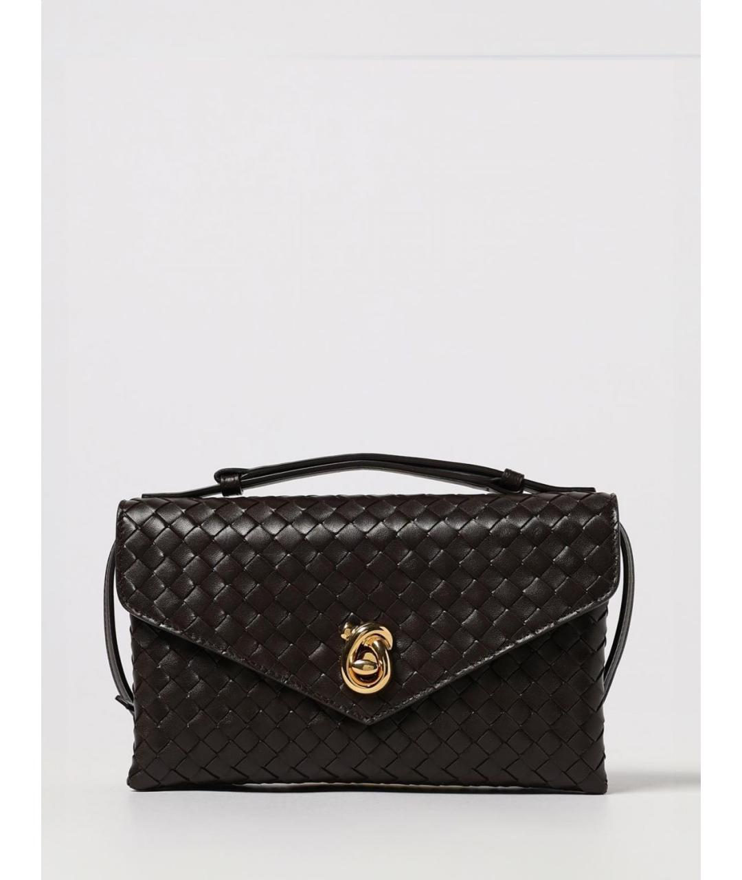 BOTTEGA VENETA Коричневая кожаная сумка через плечо, фото 6