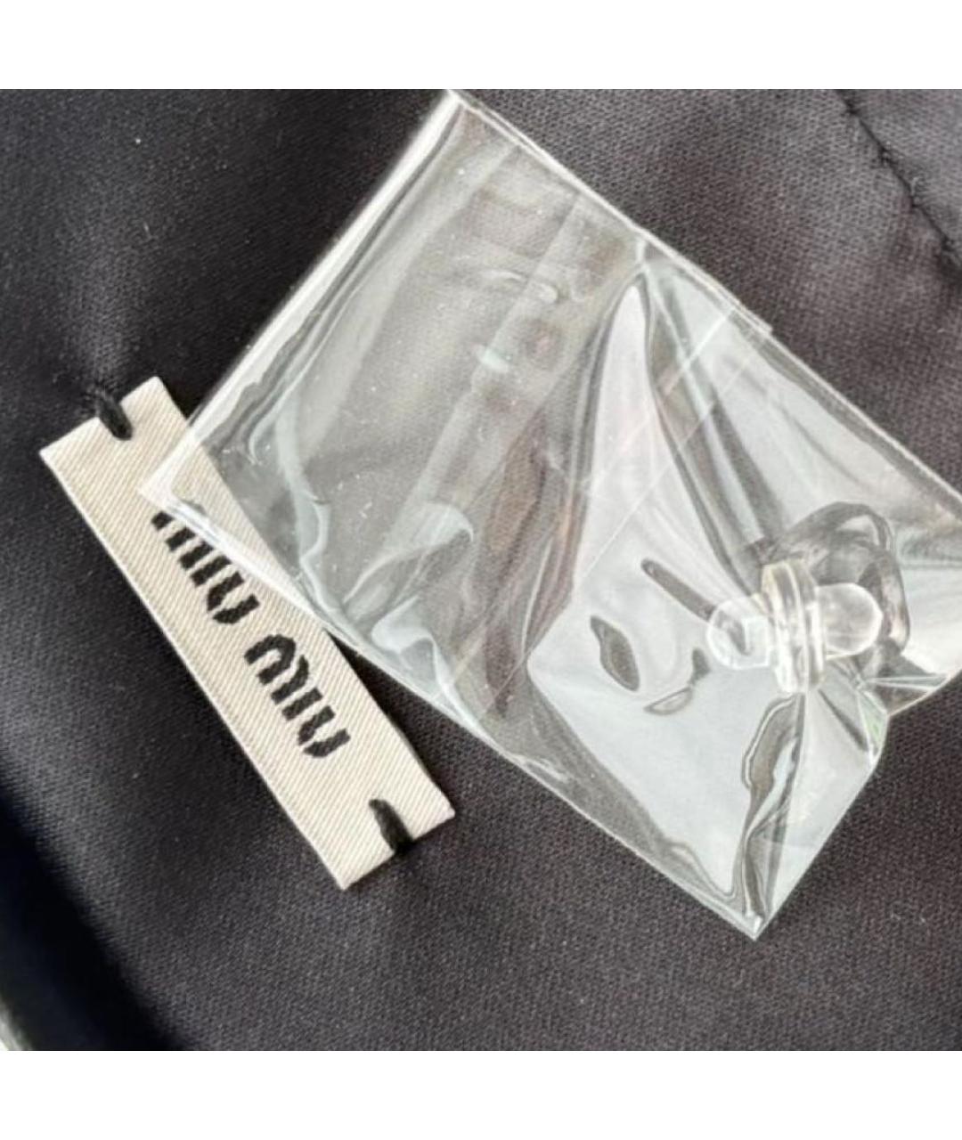 MIU MIU Черные металлические клипсы, фото 6