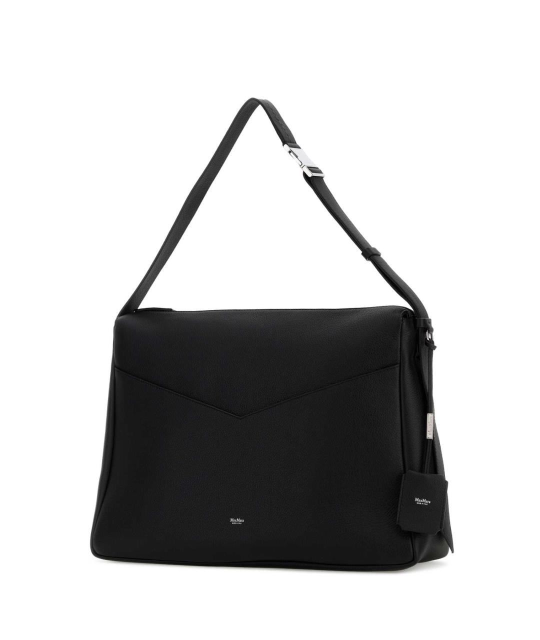 MAX MARA Черная кожаная сумка через плечо, фото 2