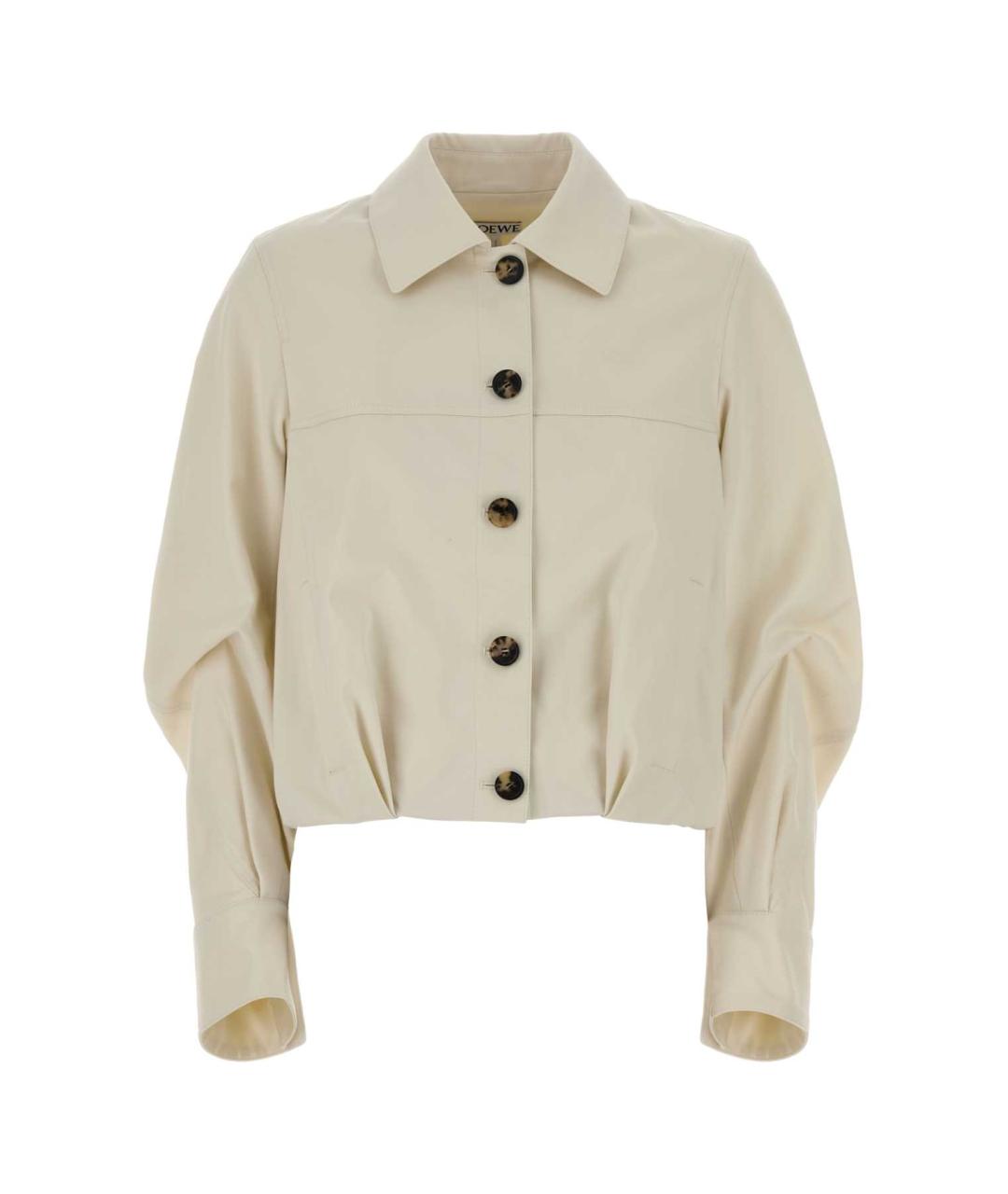 LOEWE Белый хлопковый жакет/пиджак, фото 1