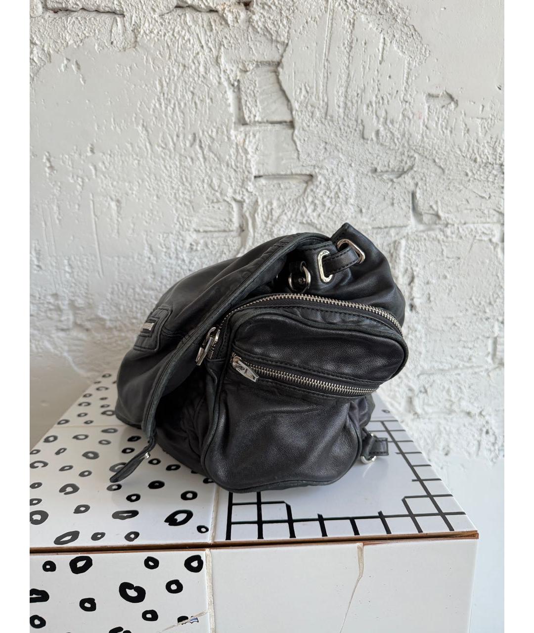 ALEXANDER WANG Черный кожаный рюкзак, фото 2