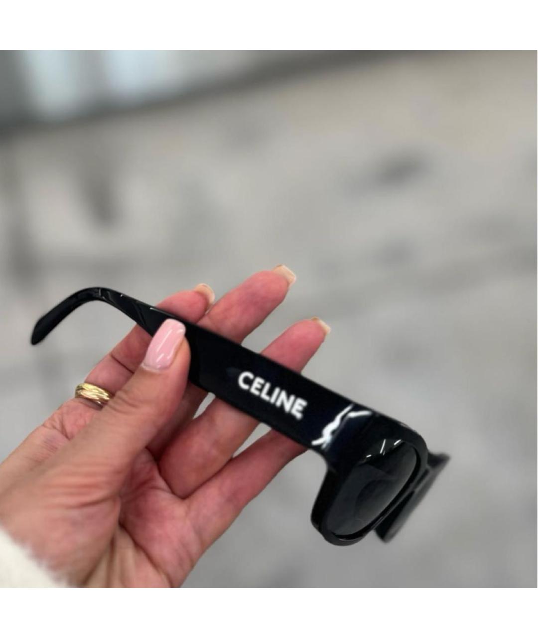 CELINE Черные пластиковые солнцезащитные очки, фото 5