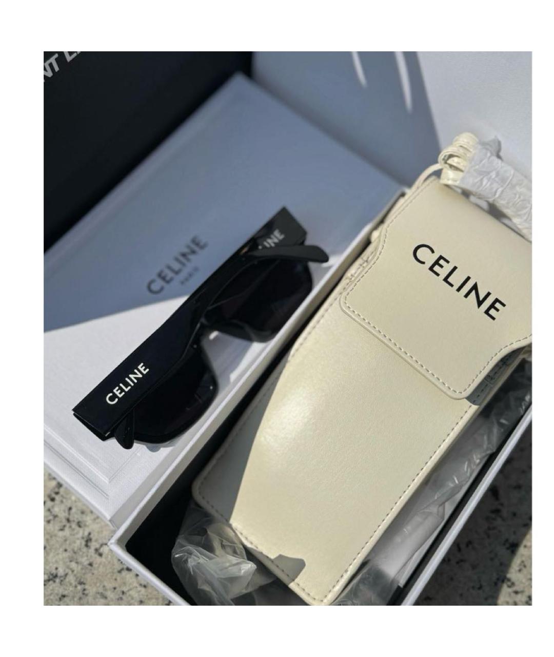 CELINE Черные пластиковые солнцезащитные очки, фото 2