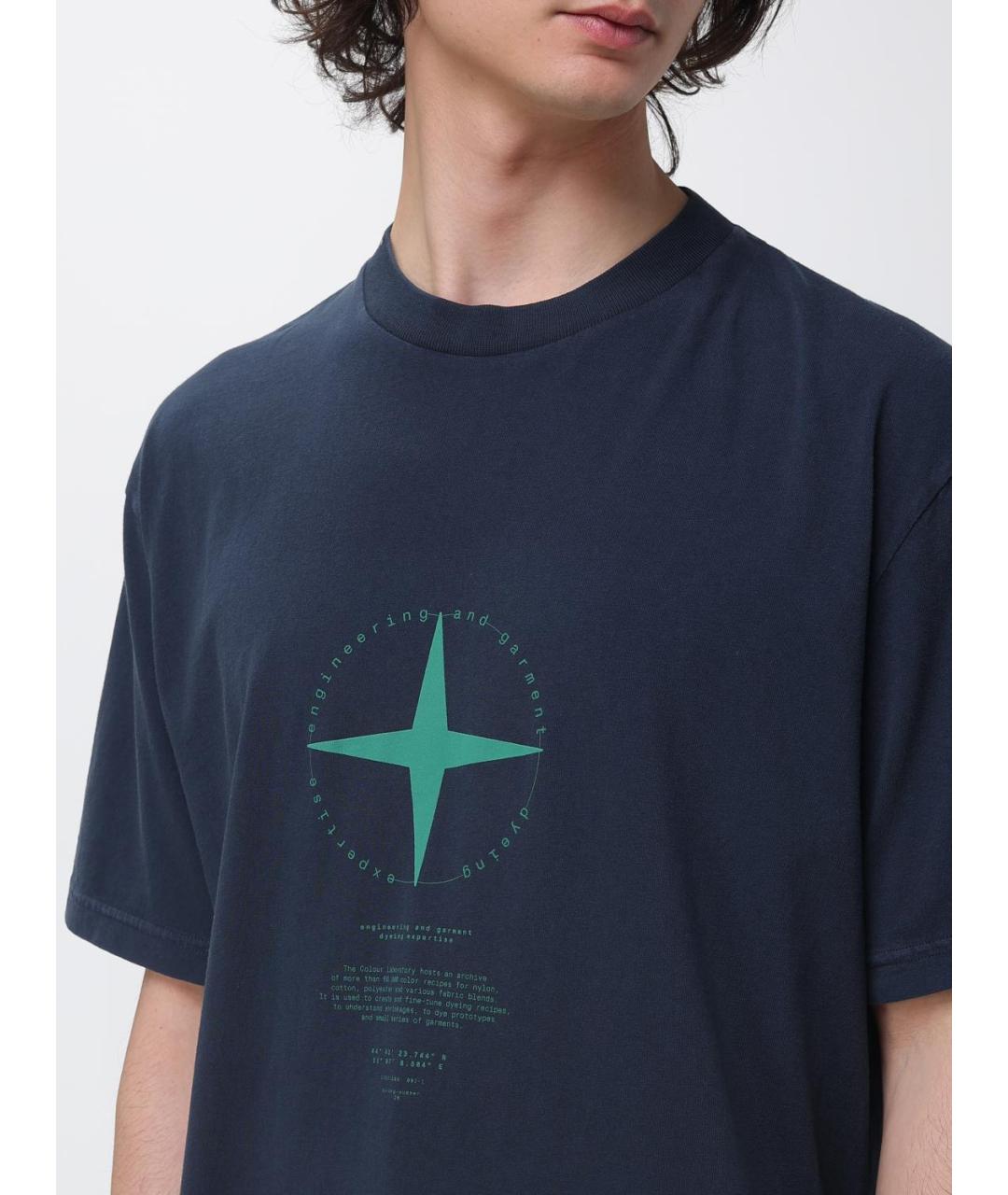 STONE ISLAND Синяя футболка, фото 3