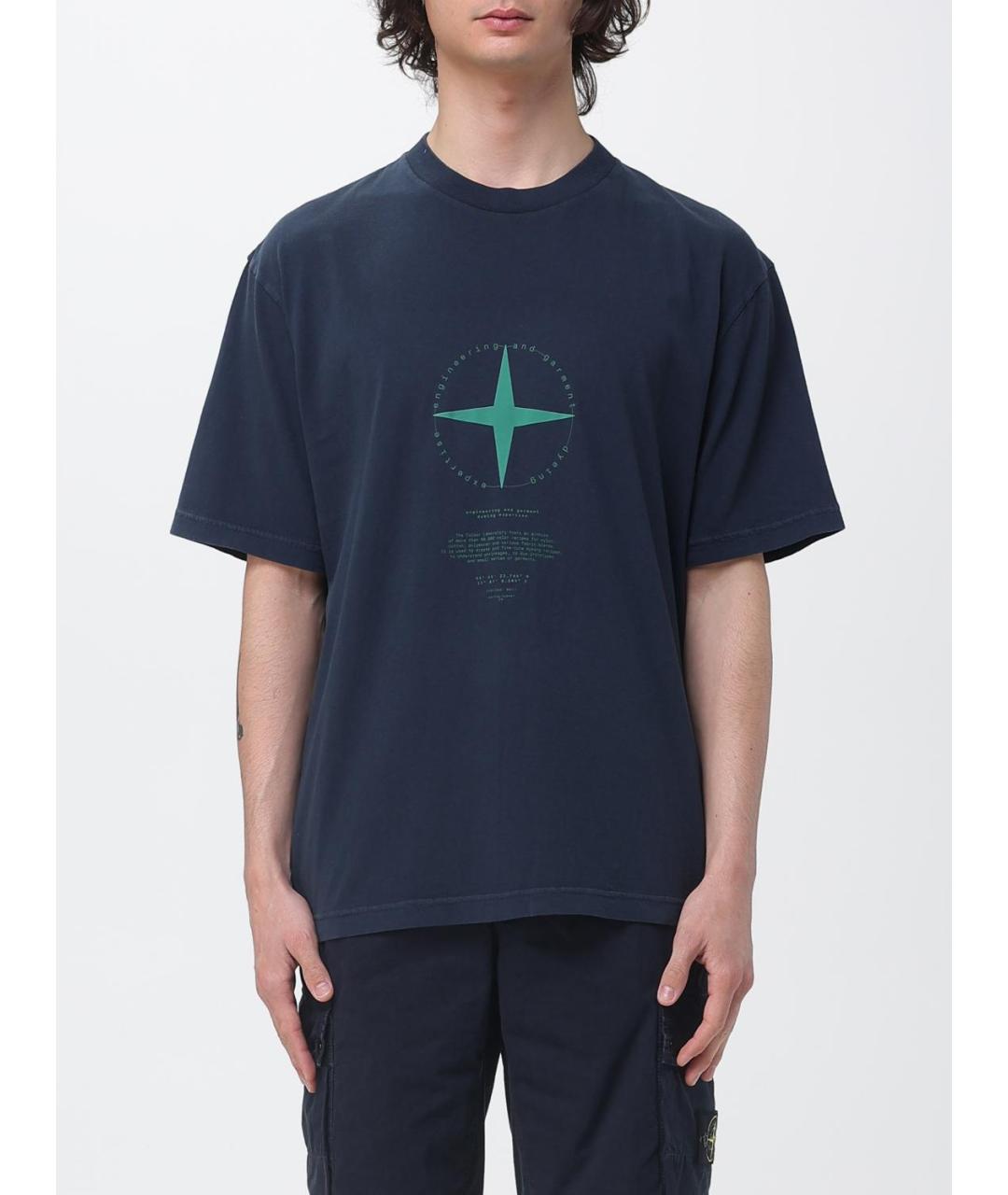 STONE ISLAND Синяя футболка, фото 4