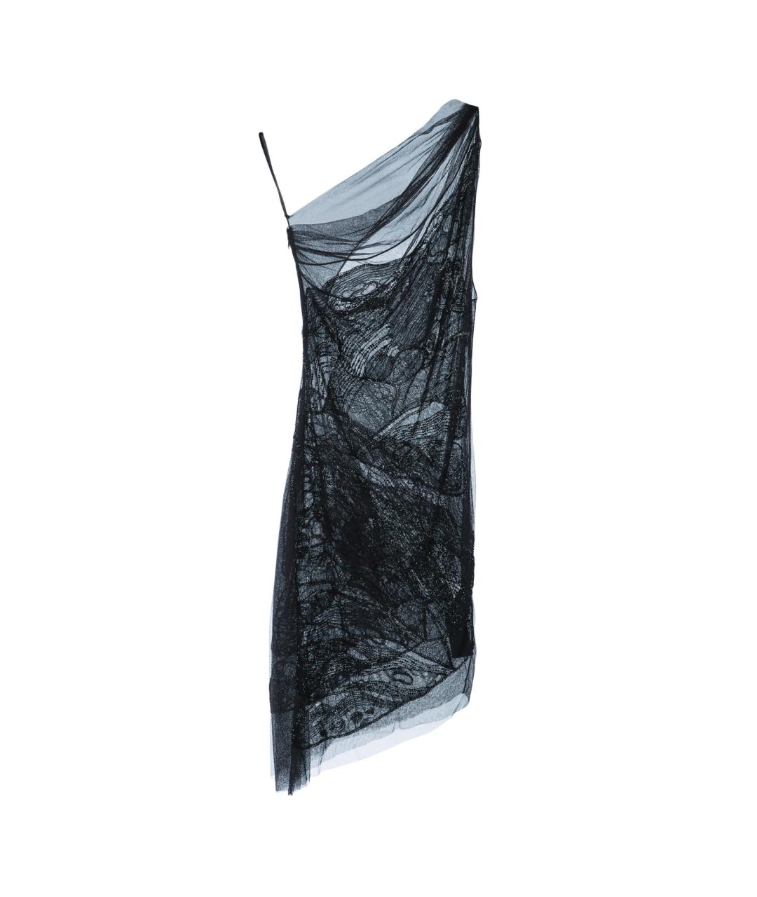 ELISABETTA FRANCHI Черное полиамидовое коктейльное платье, фото 1