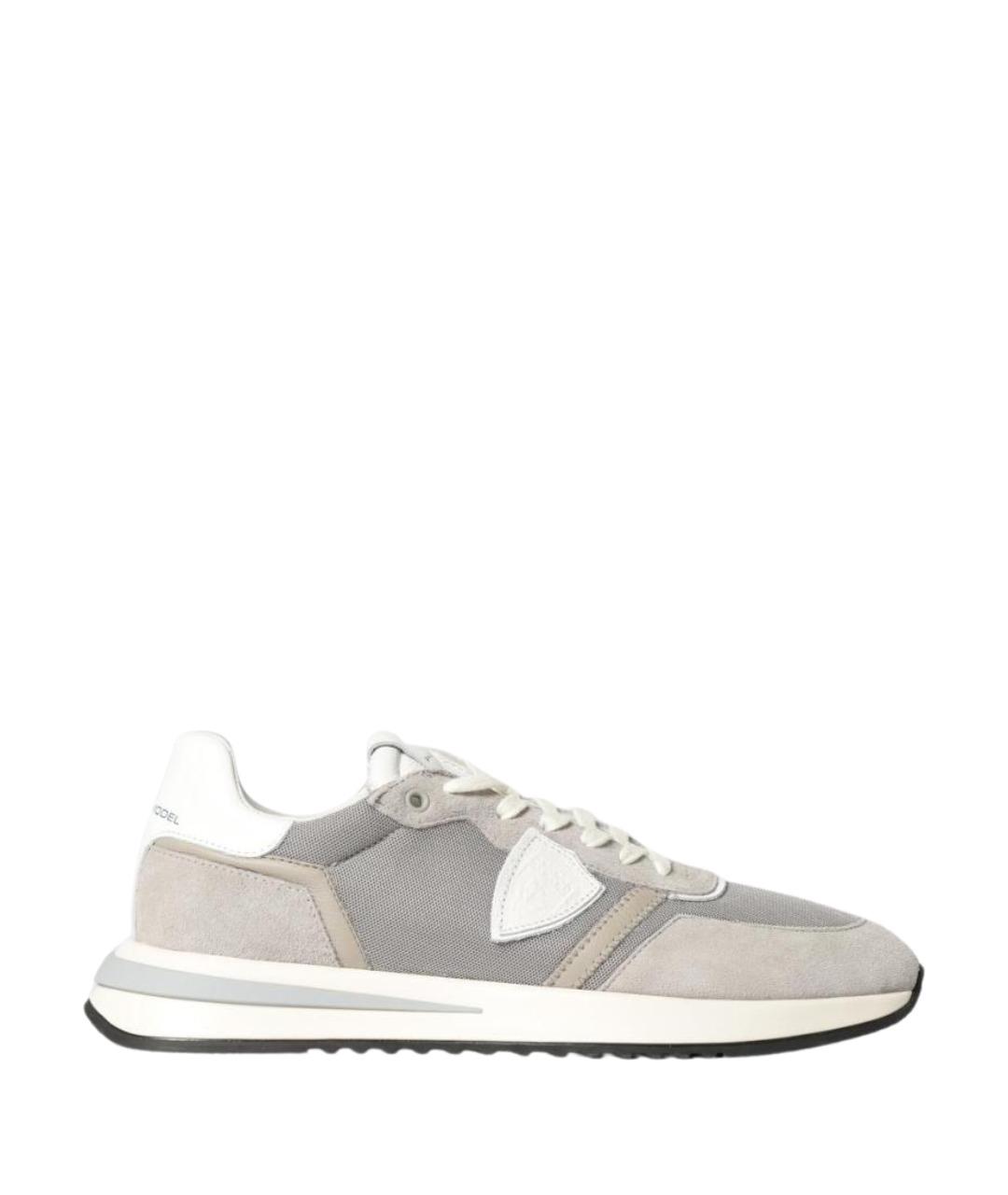 PHILIPPE MODEL Серые замшевые низкие кроссовки / кеды, фото 1