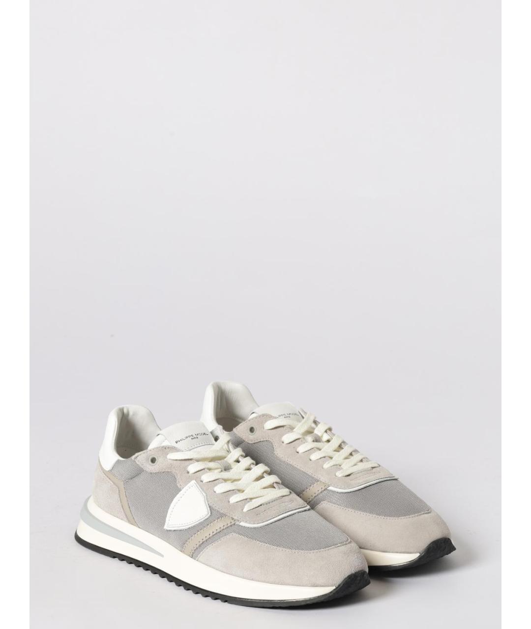 PHILIPPE MODEL Серые замшевые низкие кроссовки / кеды, фото 2