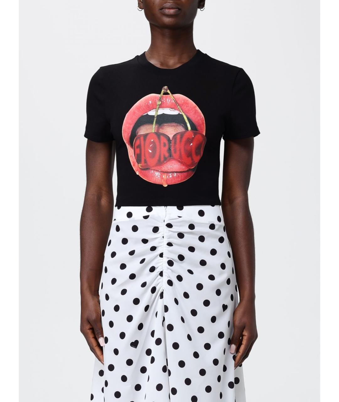 FIORUCCI Черная хлопковая футболка, фото 5