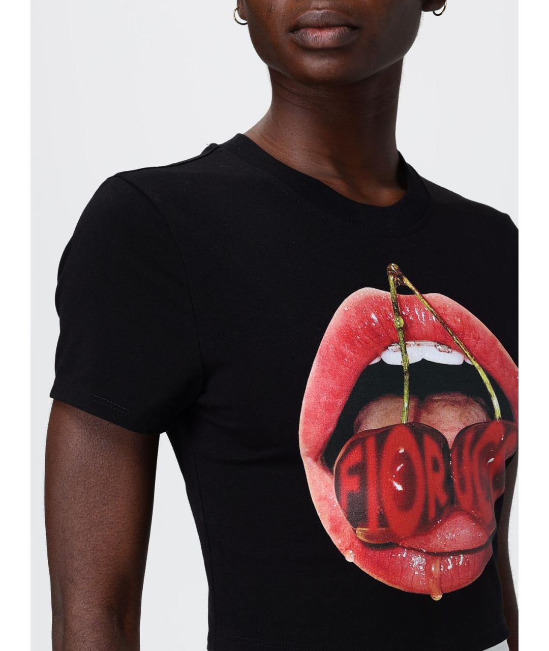 FIORUCCI Черная хлопковая футболка, фото 4