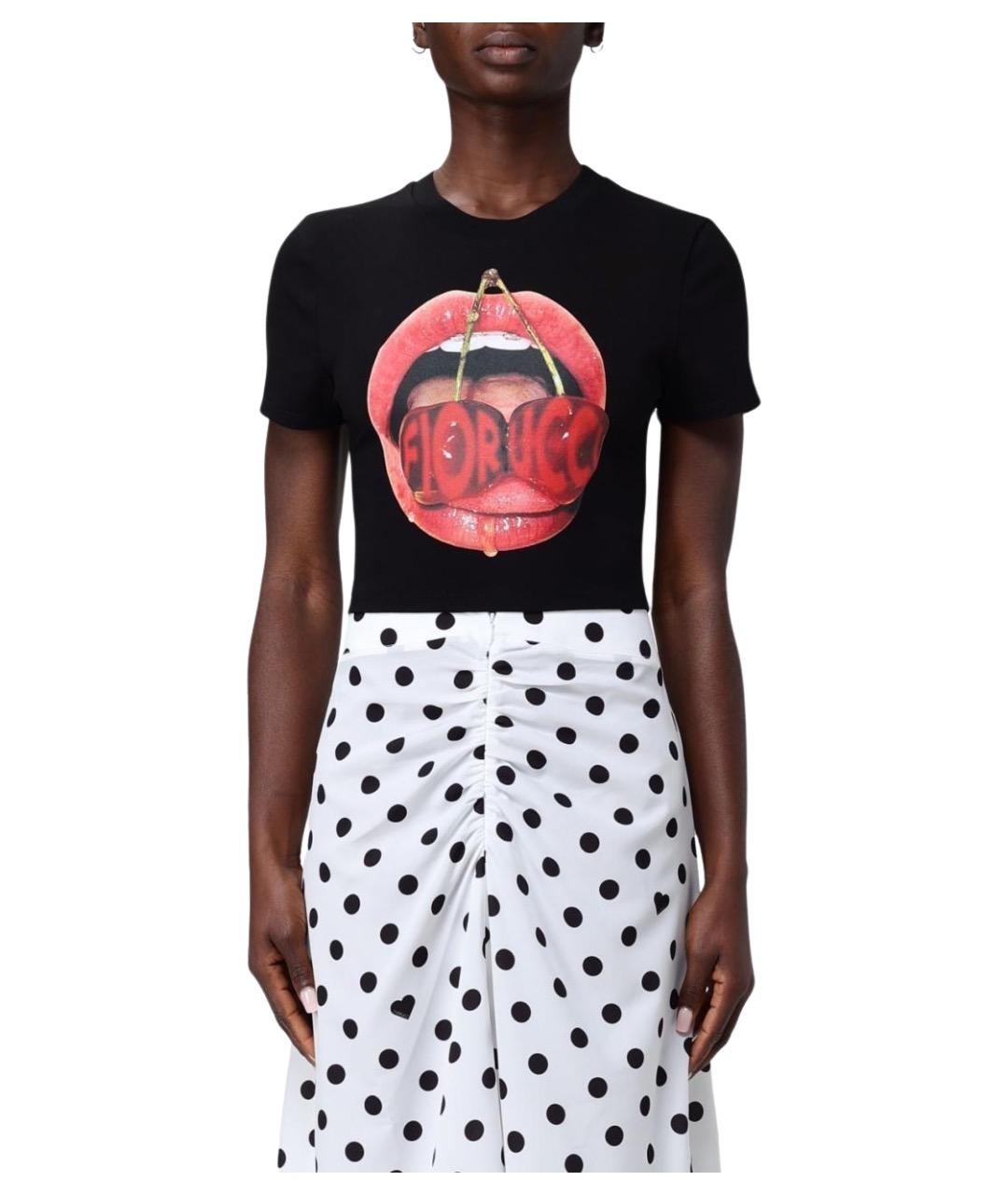 FIORUCCI Черная хлопковая футболка, фото 1