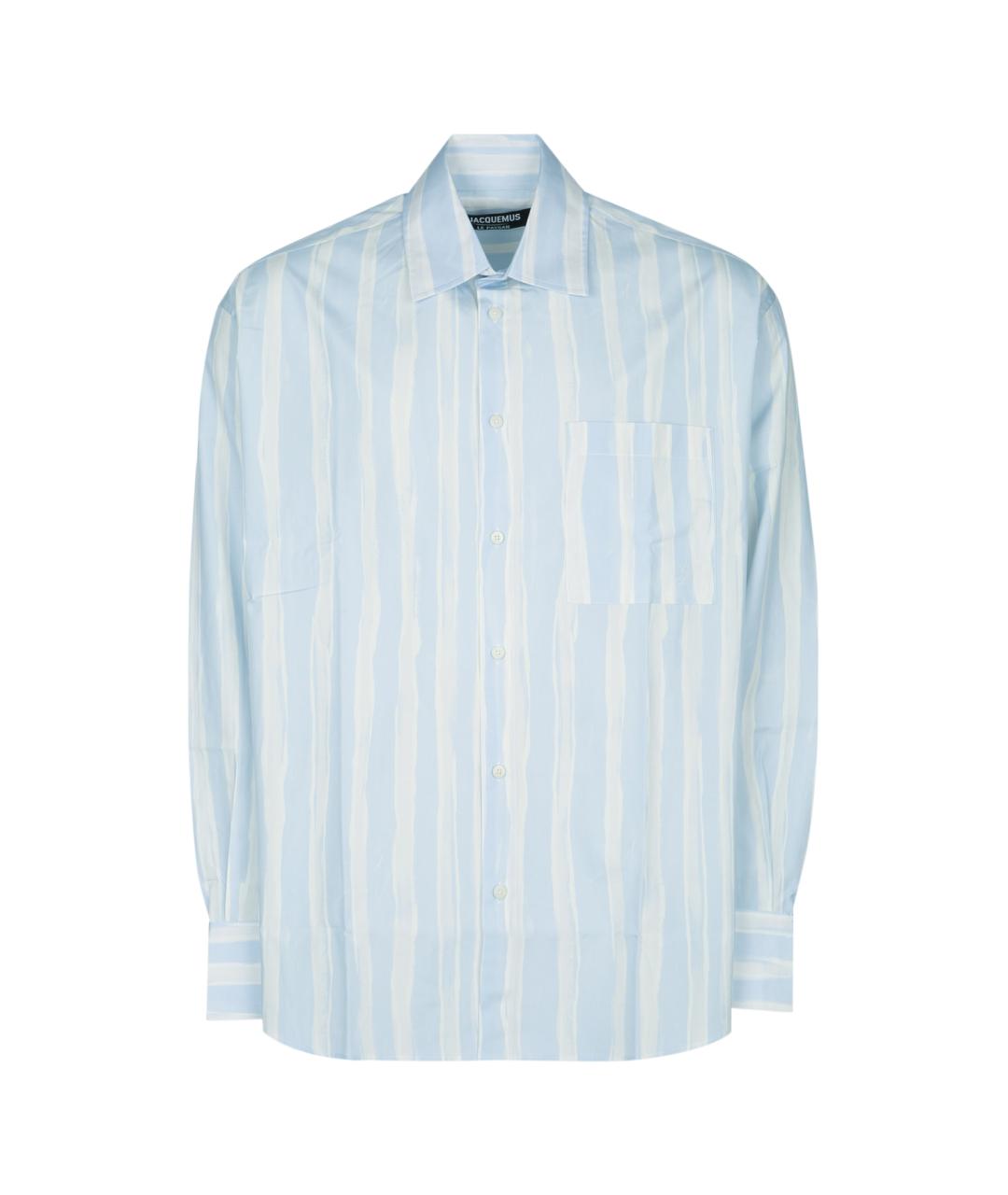 JACQUEMUS Голубая хлопковая кэжуал рубашка, фото 1