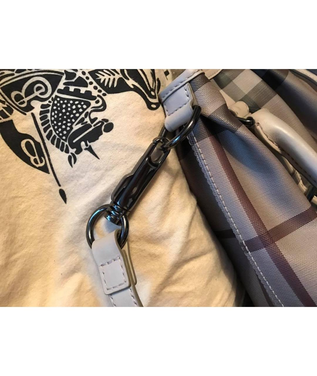 BURBERRY Серая кожаная сумка через плечо, фото 9