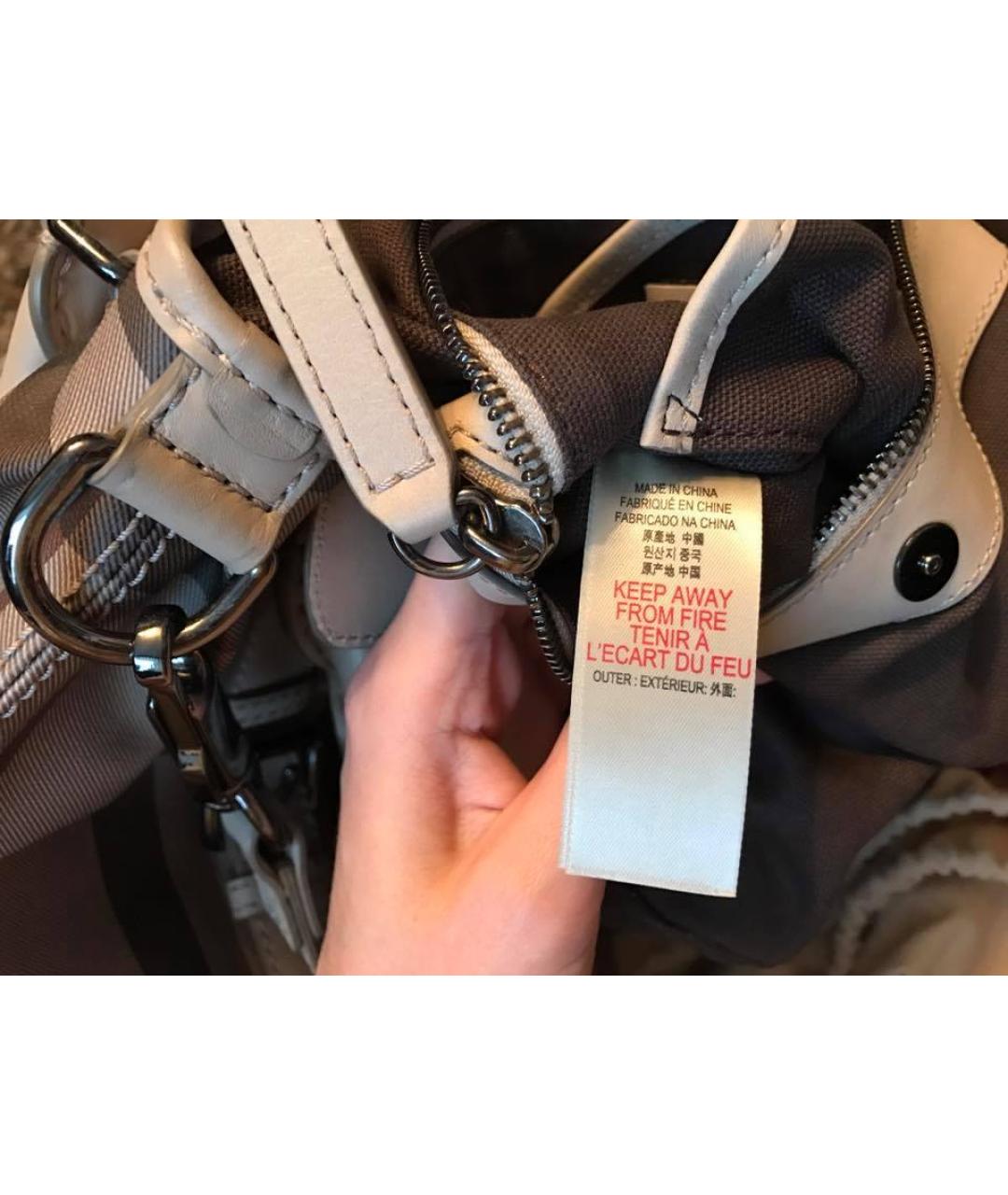 BURBERRY Серая кожаная сумка через плечо, фото 5