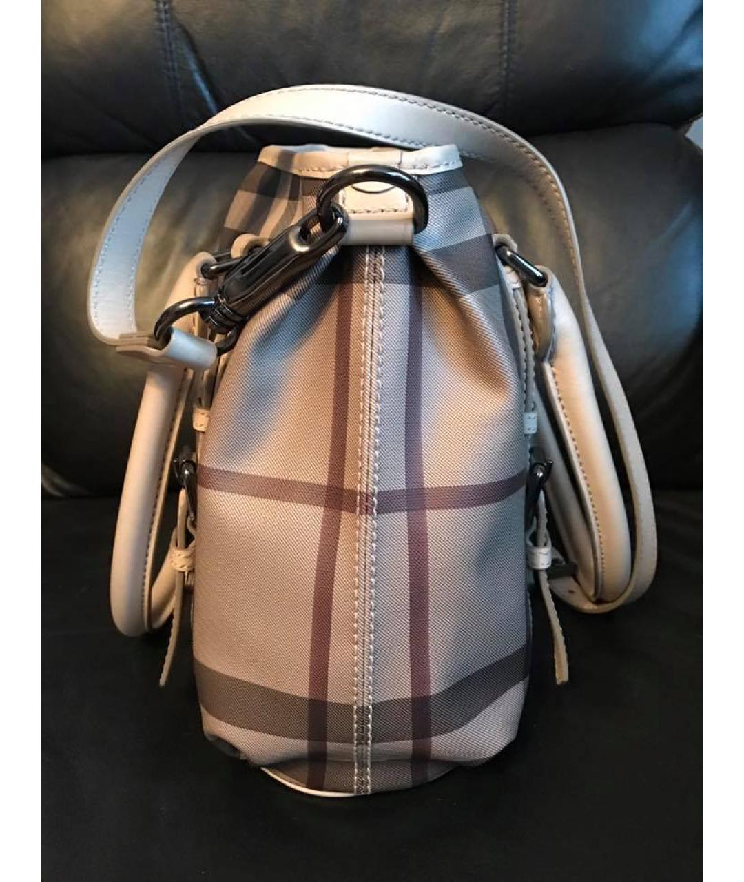 BURBERRY Серая кожаная сумка через плечо, фото 8