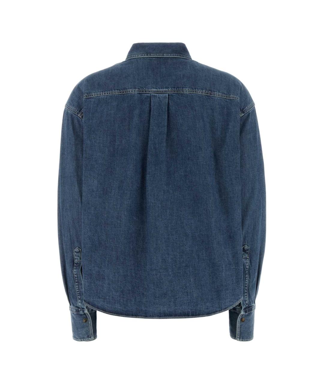 BRUNELLO CUCINELLI Синяя хлопковая рубашка, фото 2