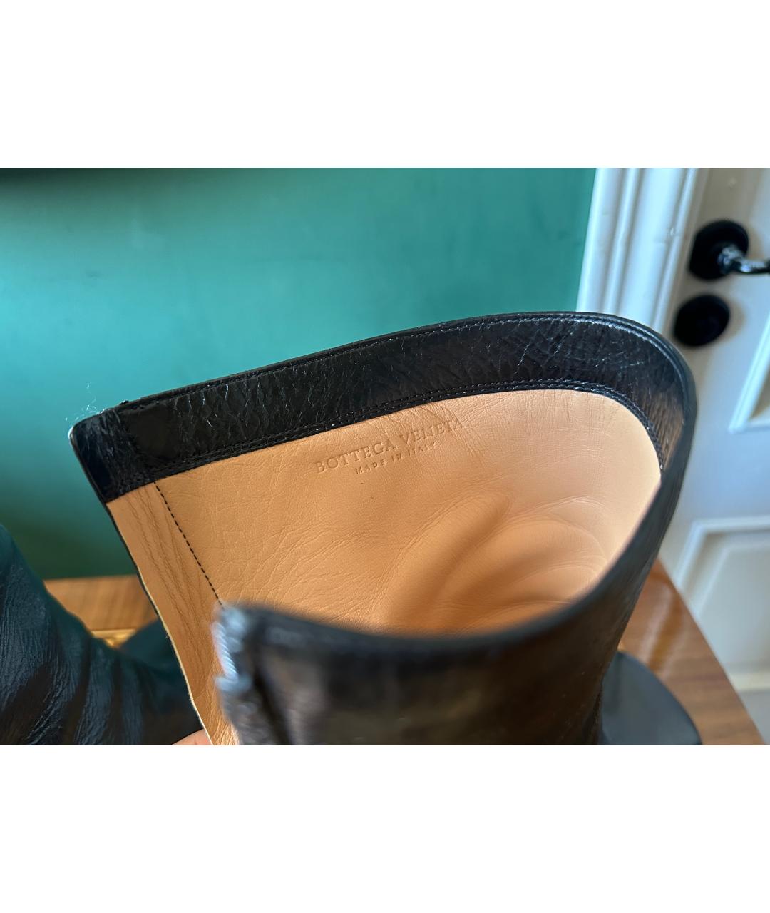 BOTTEGA VENETA Черные кожаные ботильоны, фото 3