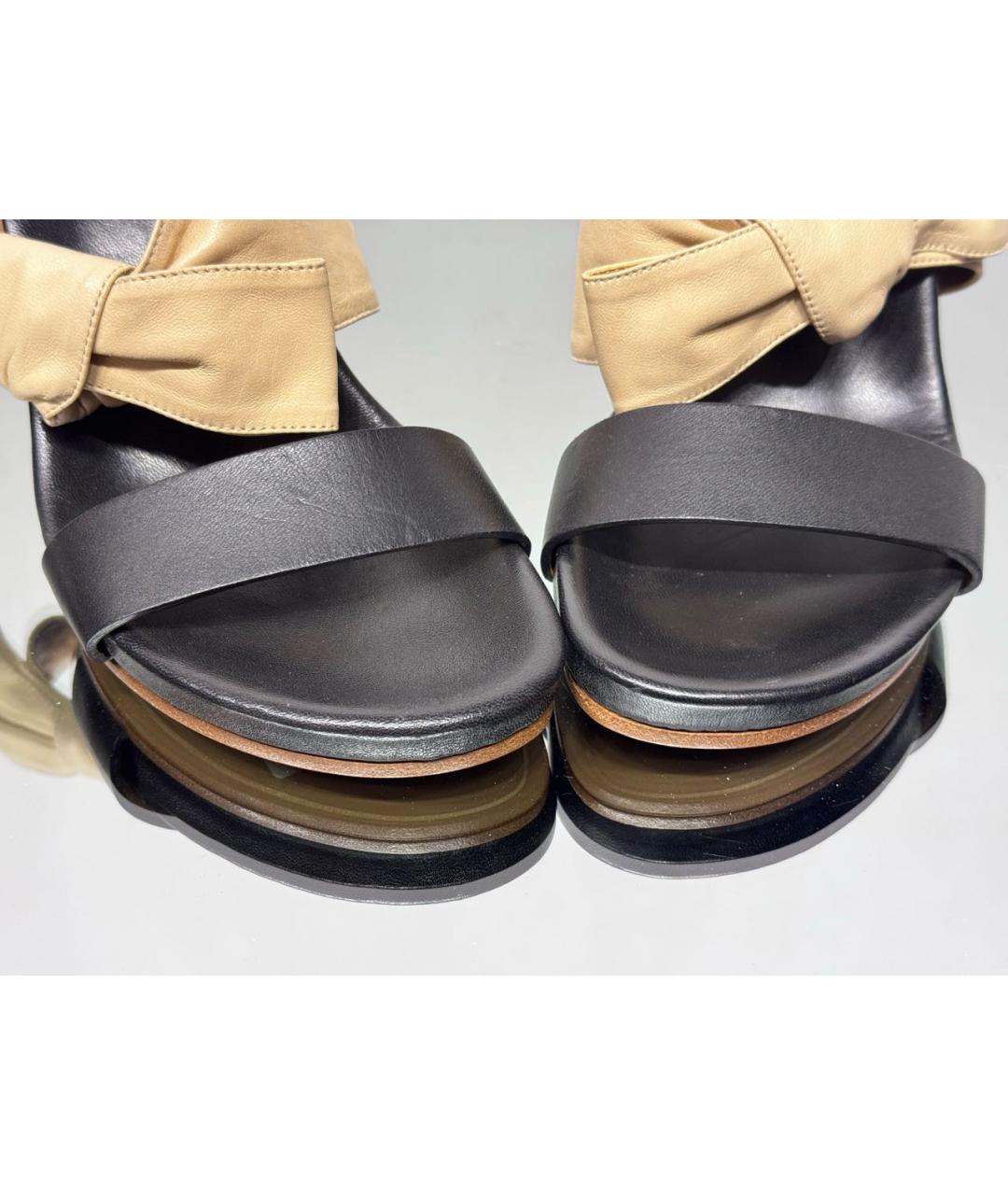 CHLOE Бежевые кожаные босоножки, фото 5