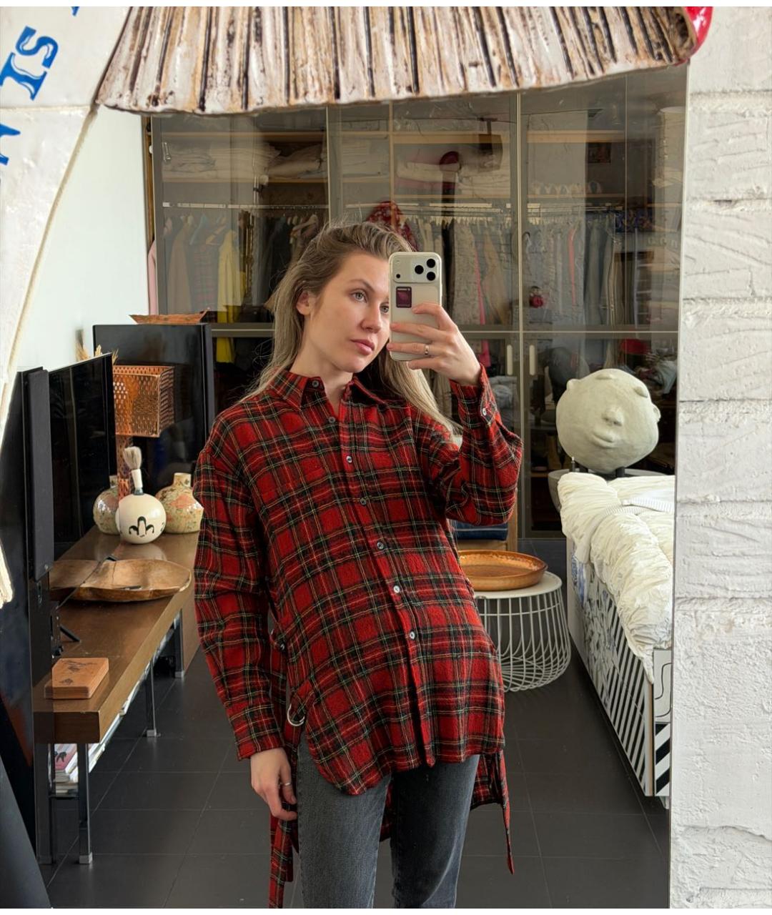 R13 Черная кожаная рубашка, фото 4