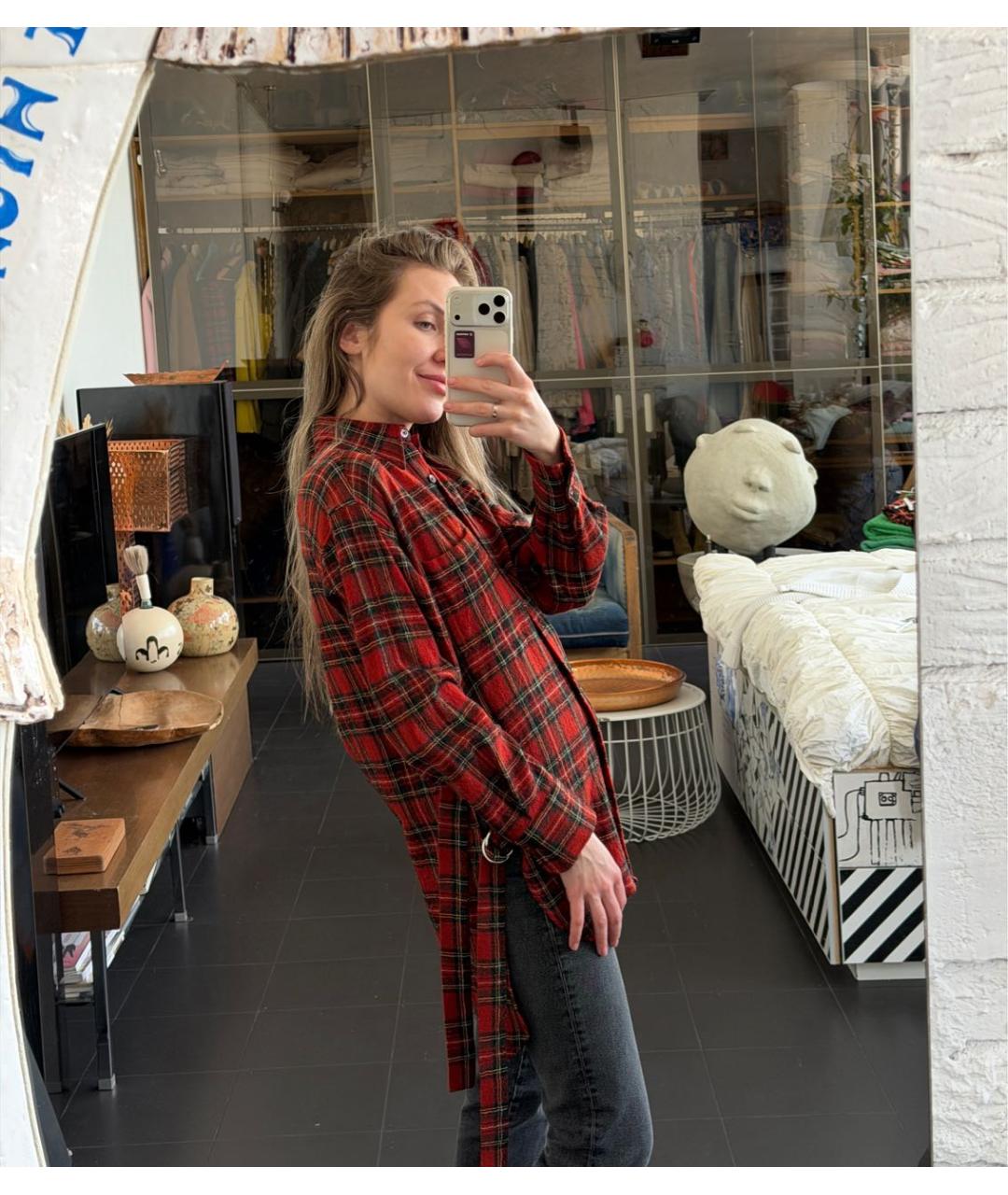 R13 Черная кожаная рубашка, фото 5