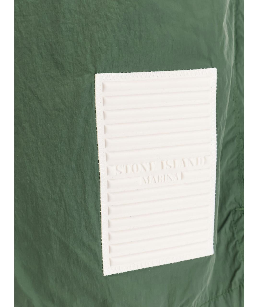 STONE ISLAND Зеленые шорты, фото 3