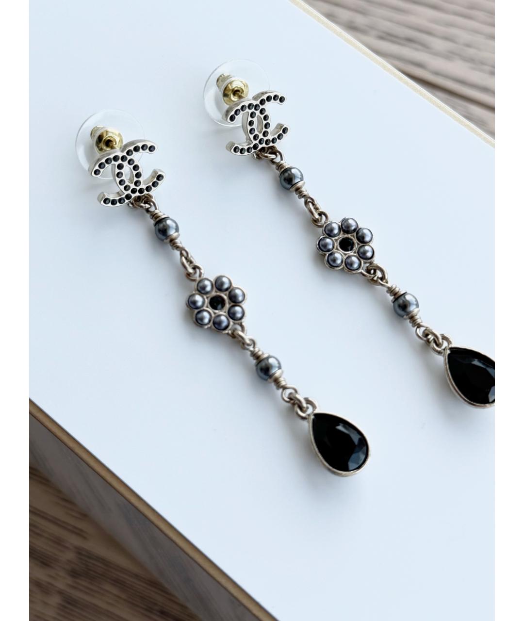 CHANEL Золотые металлические серьги, фото 3