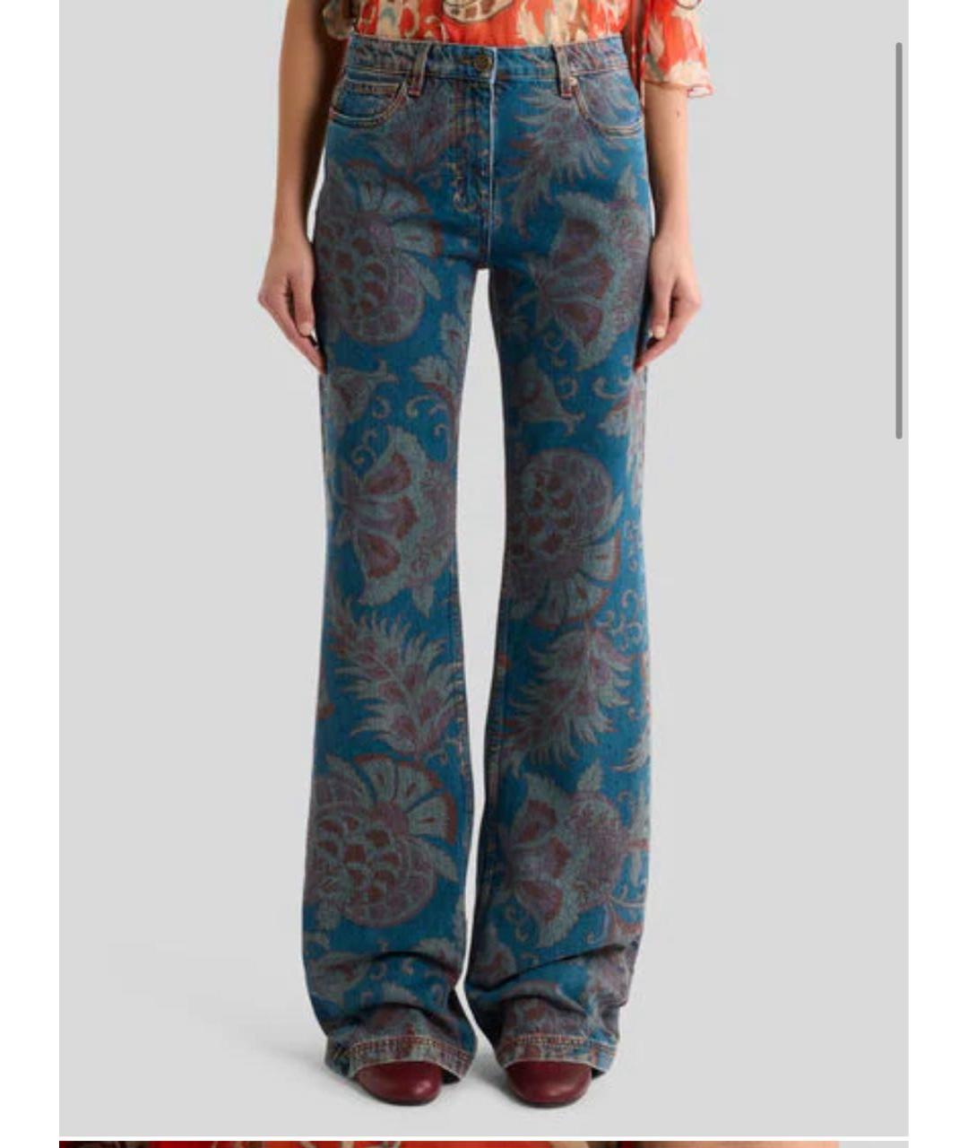 ETRO Темно-синие джинсы клеш, фото 2
