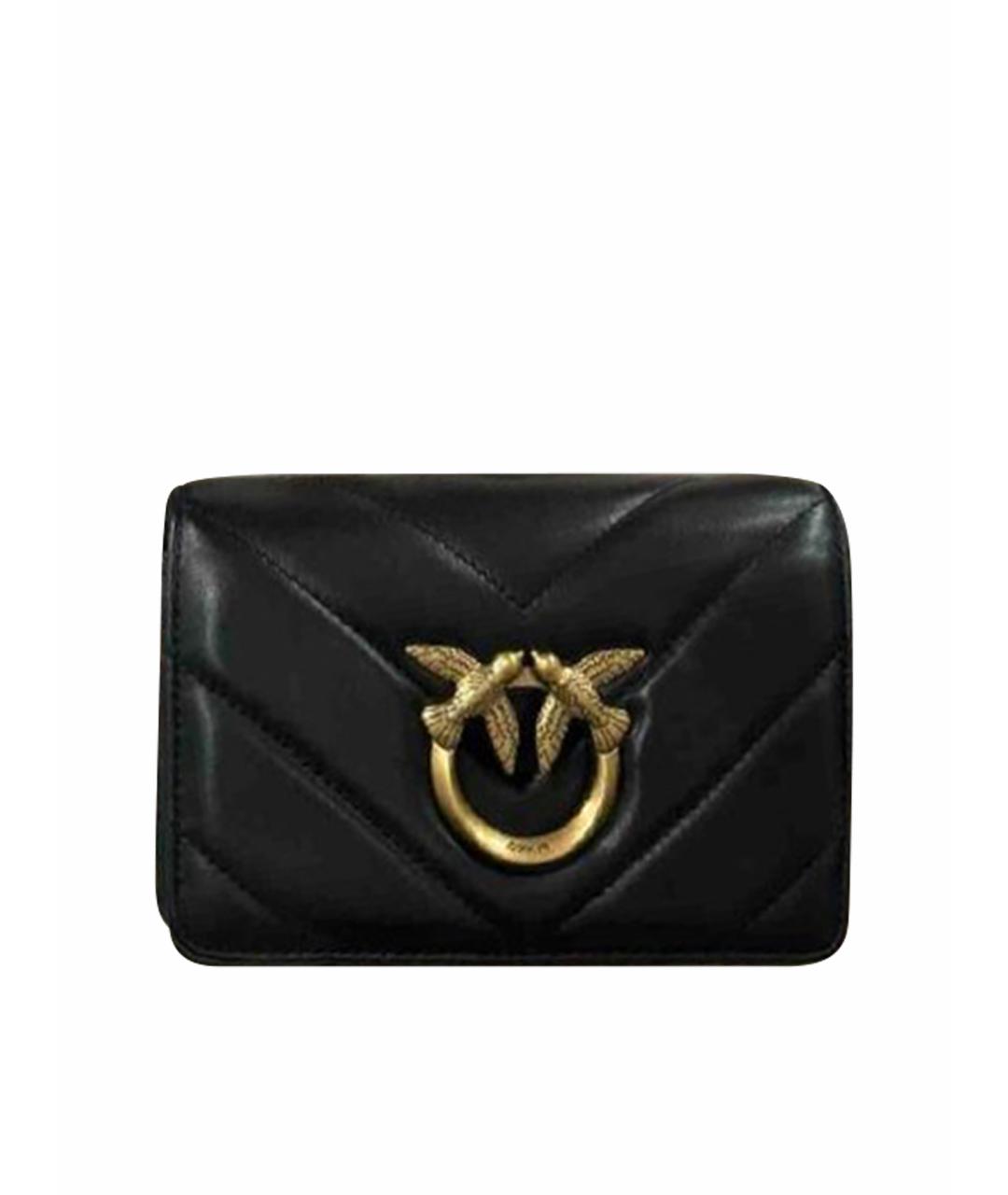 PINKO Черная кожаная сумка через плечо, фото 1