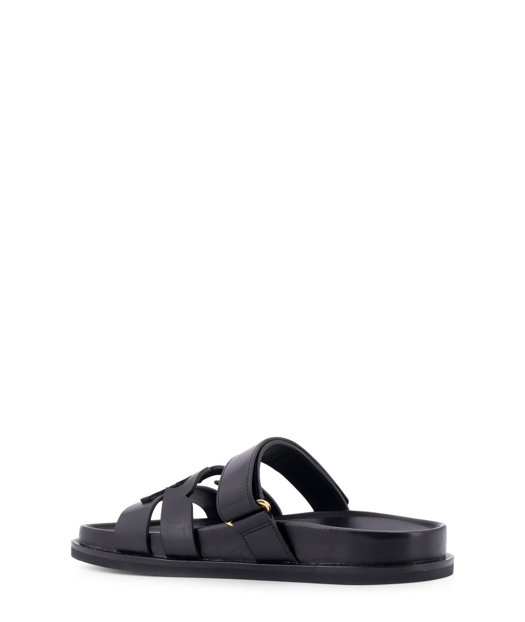 TORY BURCH Черные кожаные сандалии, фото 3