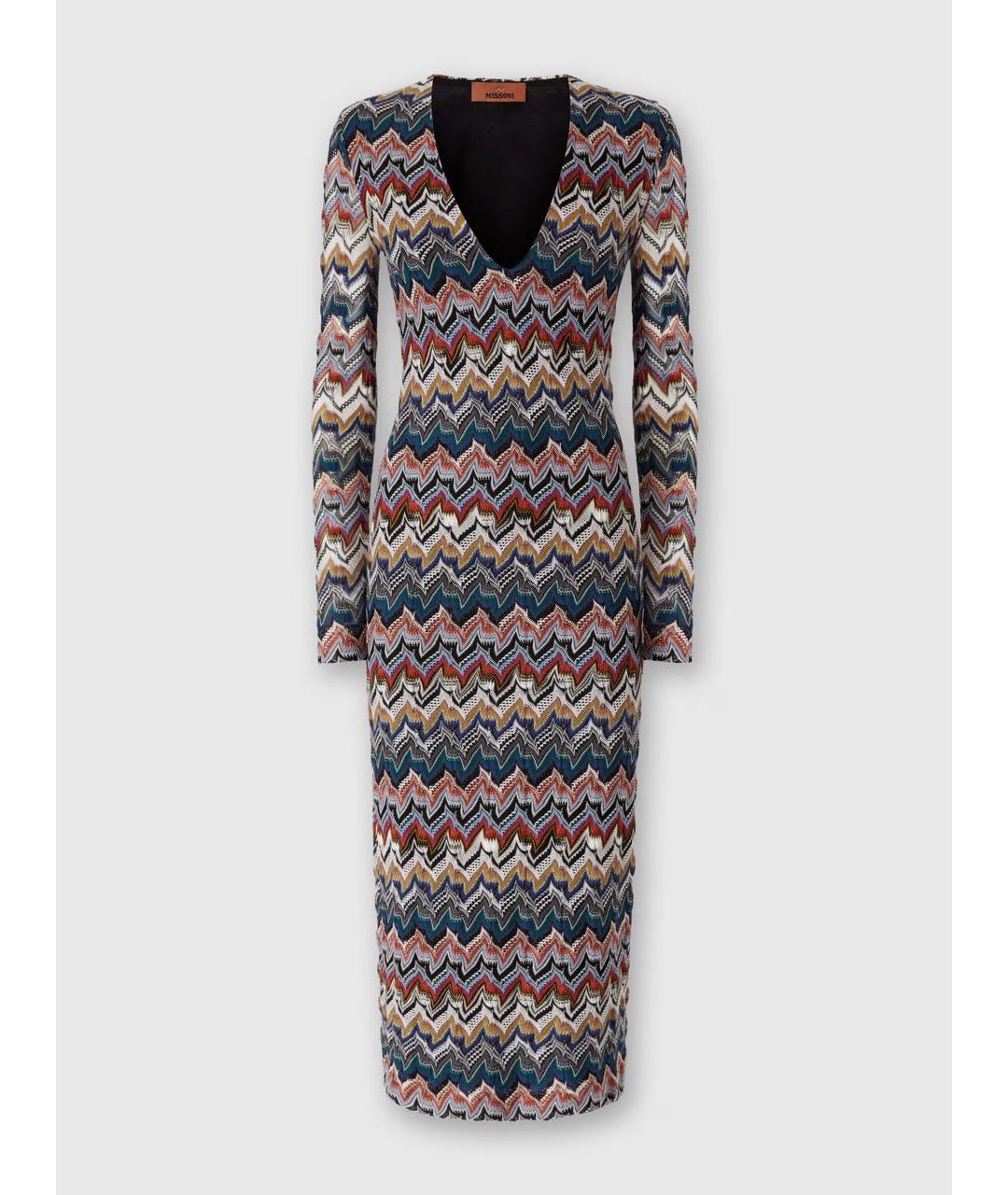 MISSONI Мульти вискозное повседневное платье, фото 4