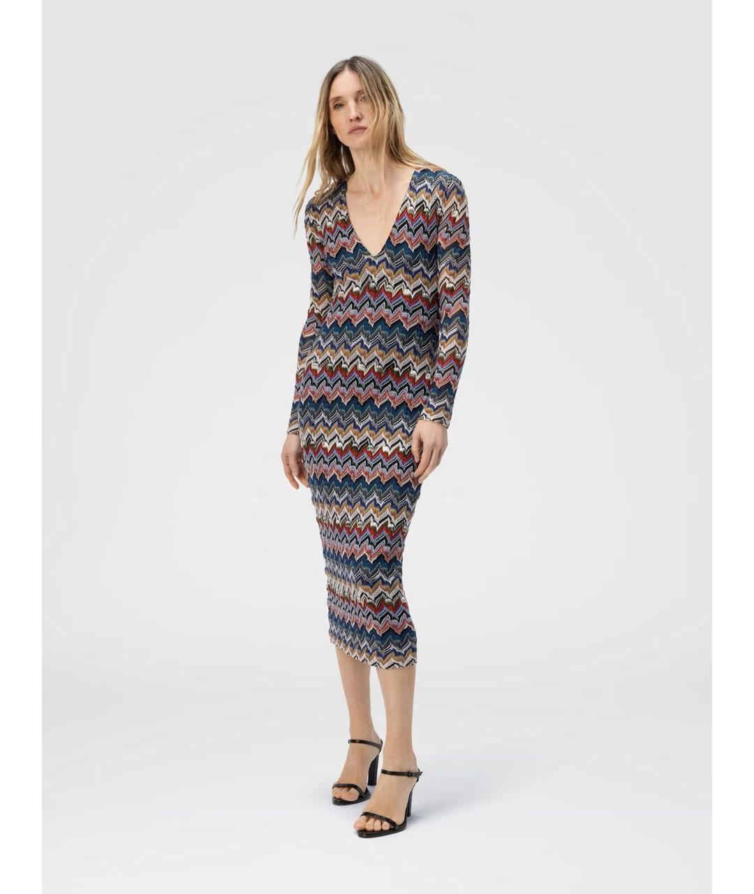 MISSONI Мульти вискозное повседневное платье, фото 2