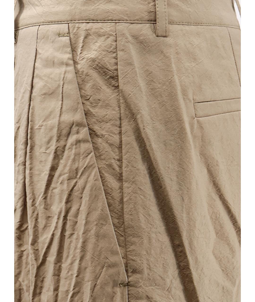 SOEUR Бежевые хлопко-эластановые прямые брюки, фото 3