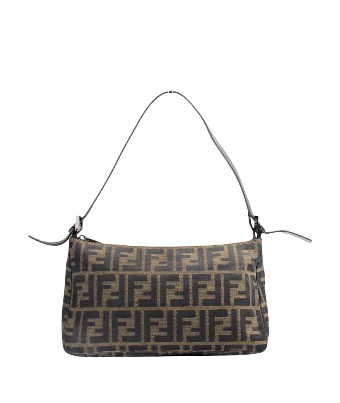 FENDI Коричневая сумка с короткими ручками, фото 1