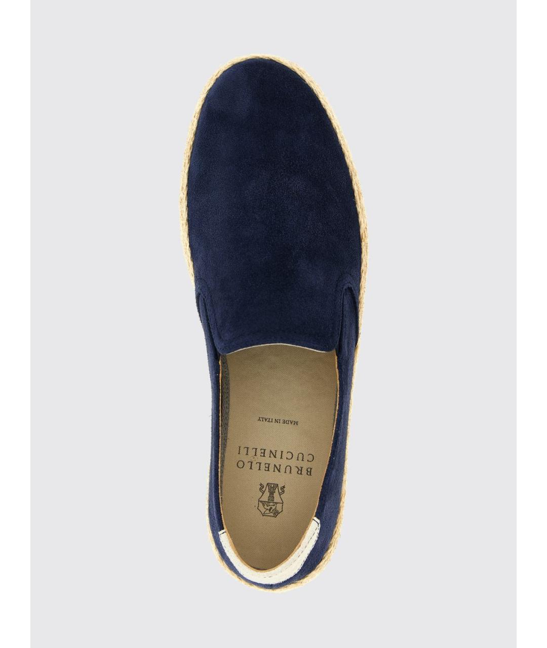 BRUNELLO CUCINELLI Синие замшевые эспадрильи, фото 4