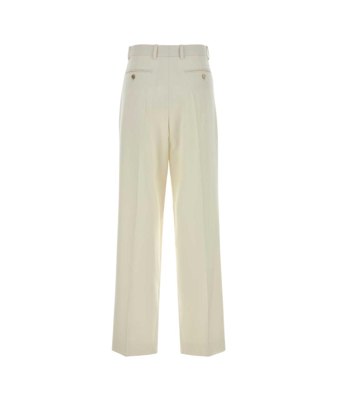 GIVENCHY Бежевые шерстяные прямые брюки, фото 2