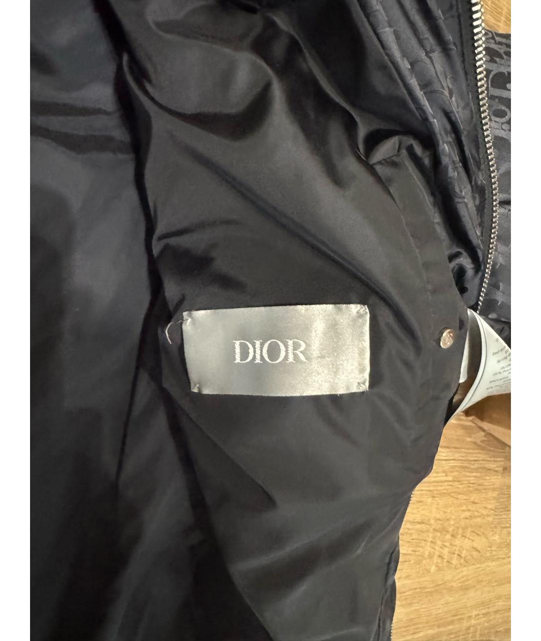 CHRISTIAN DIOR Темно-синяя синтетическая куртка, фото 3