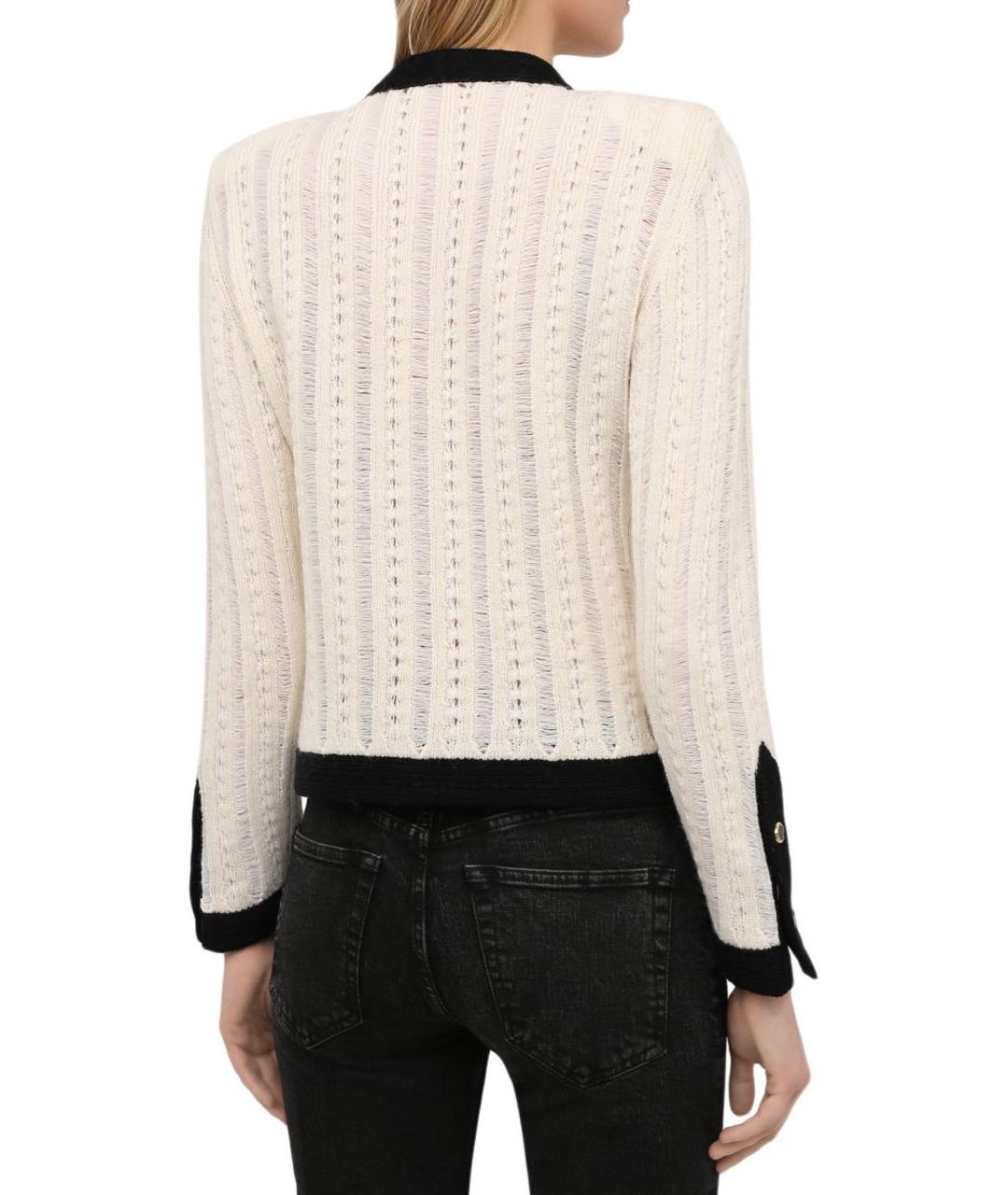 SAINT LAURENT Бежевый шерстяной жакет/пиджак, фото 4