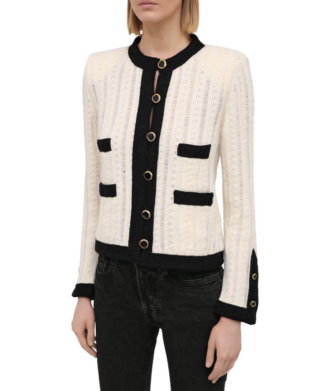 SAINT LAURENT Бежевый шерстяной жакет/пиджак, фото 3