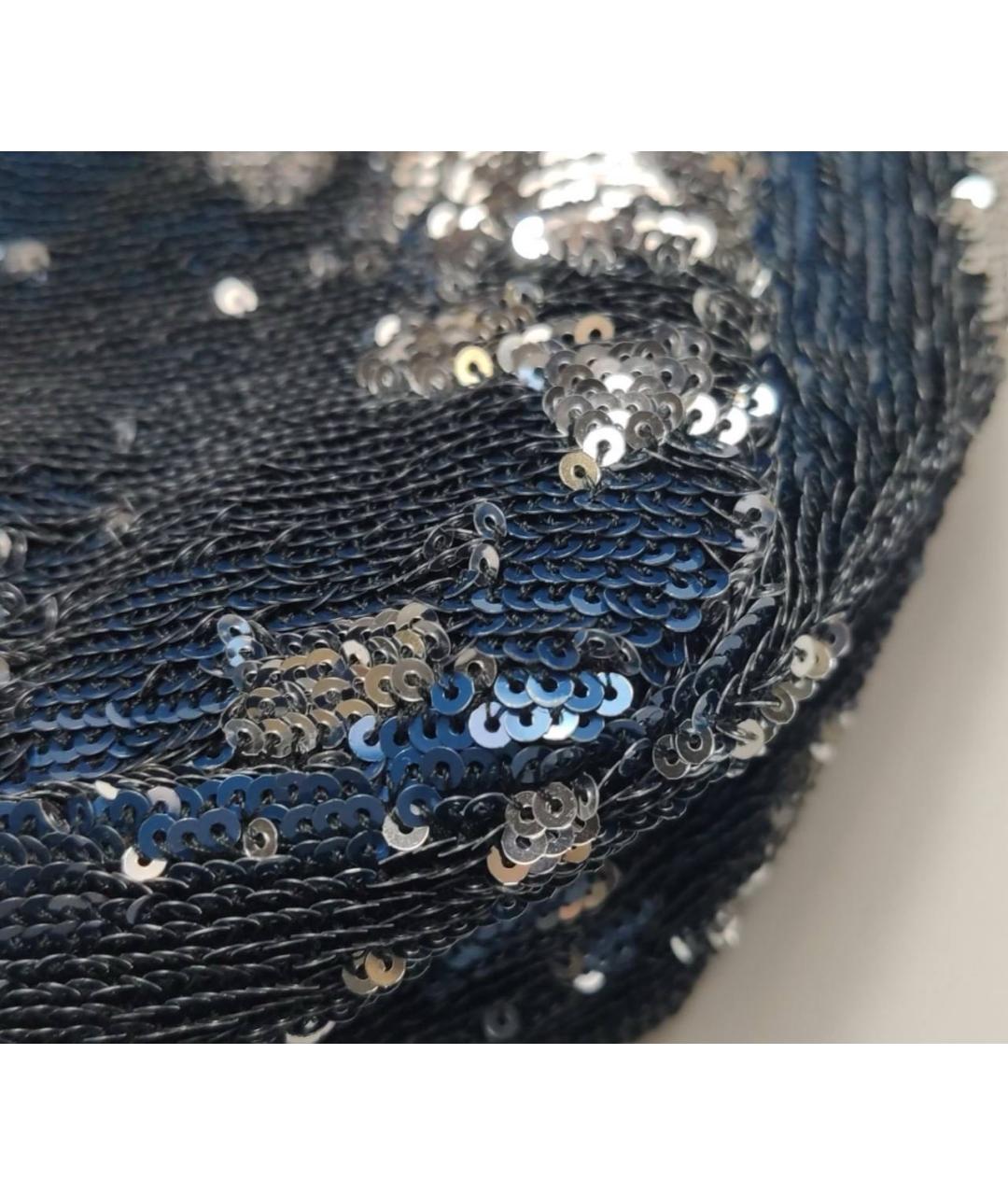 CHANEL Темно-синяя кожаная сумка через плечо, фото 2