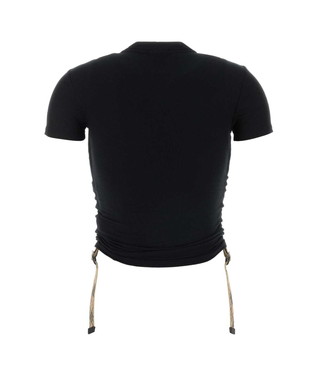 BURBERRY Черная кашемировая футболка, фото 2
