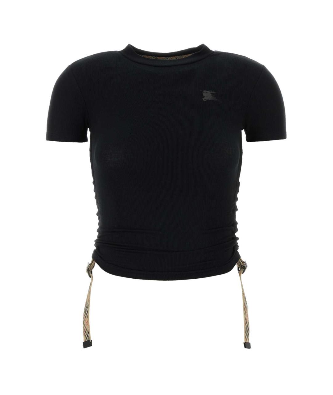 BURBERRY Черная кашемировая футболка, фото 1