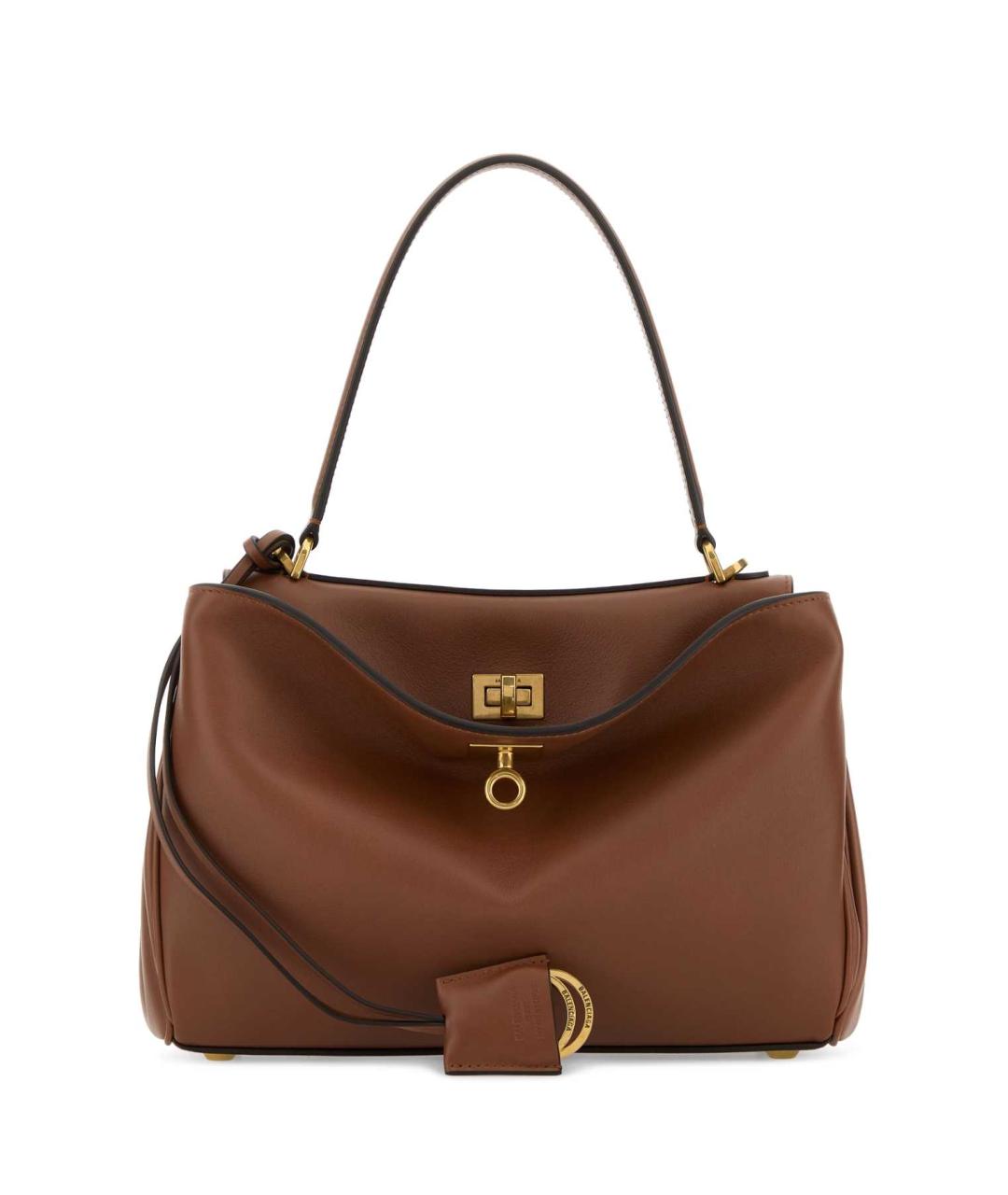 BALENCIAGA Коричневая кожаная сумка тоут, фото 1