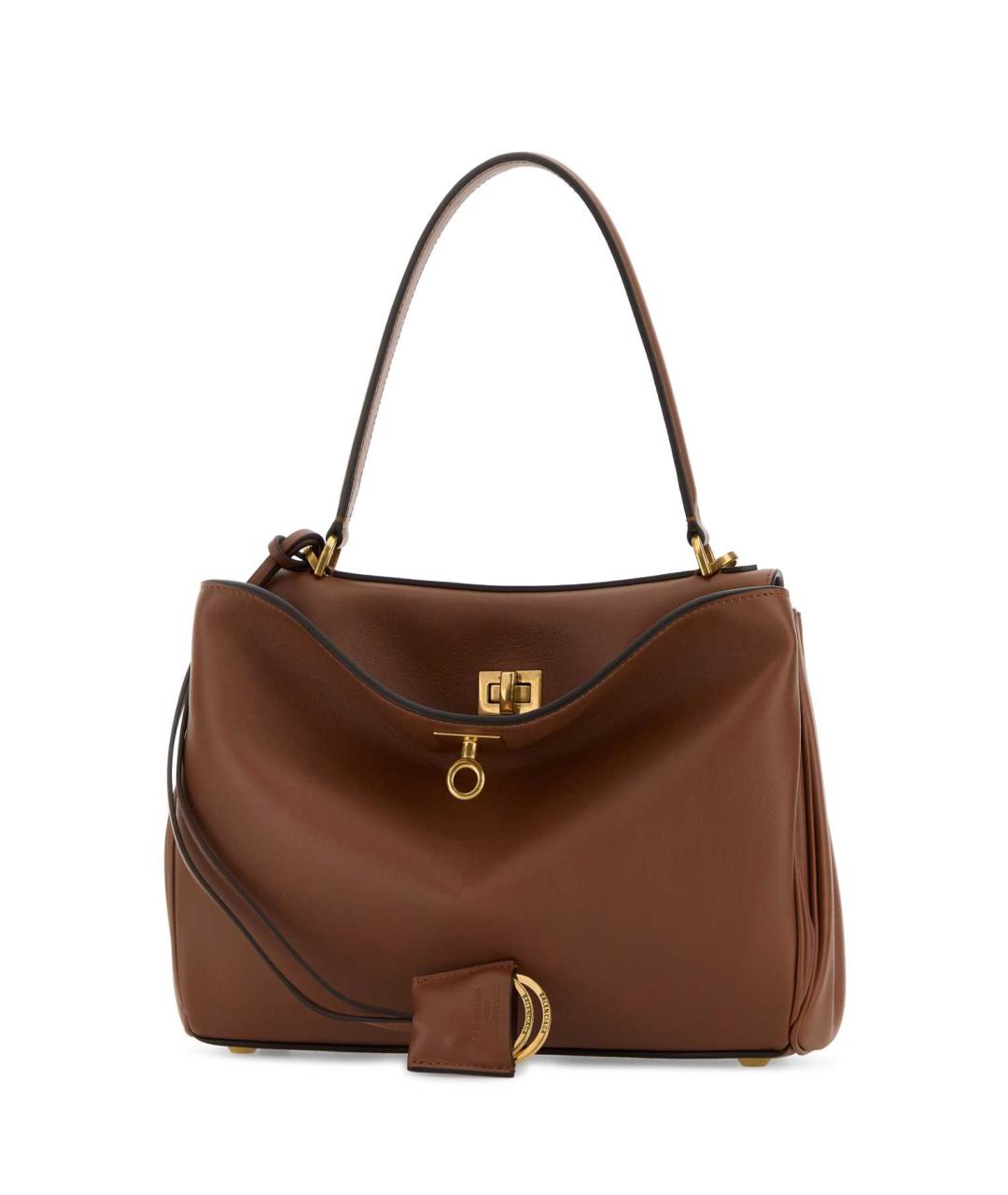 BALENCIAGA Коричневая кожаная сумка тоут, фото 2